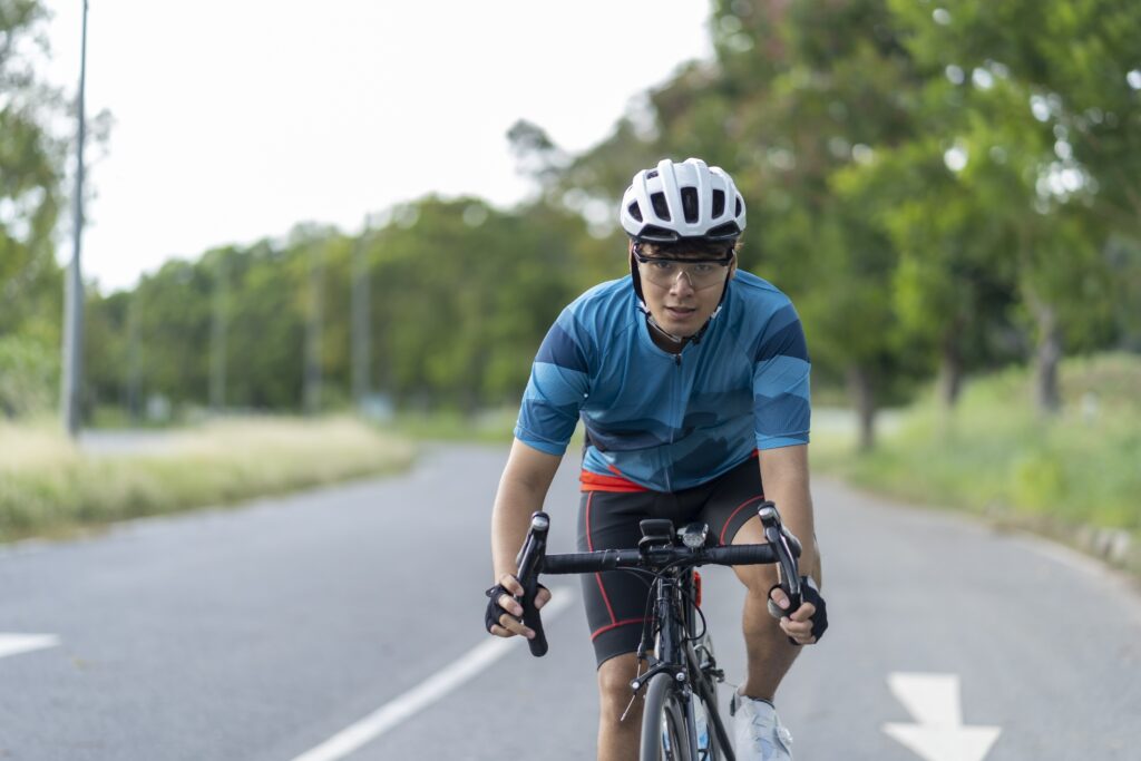 A beginner triathlete training for their first event