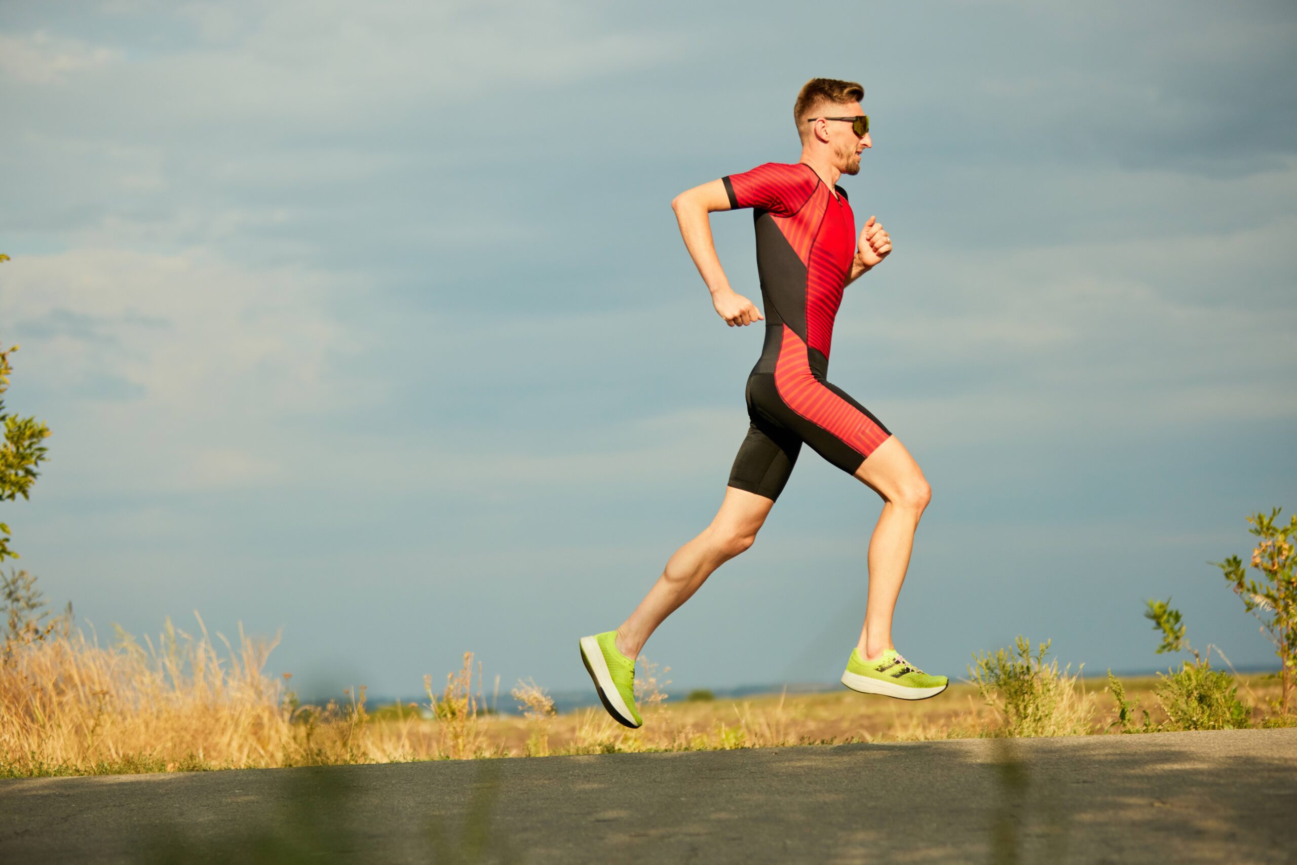 An athlete taking on one of the world's easiest ironman events